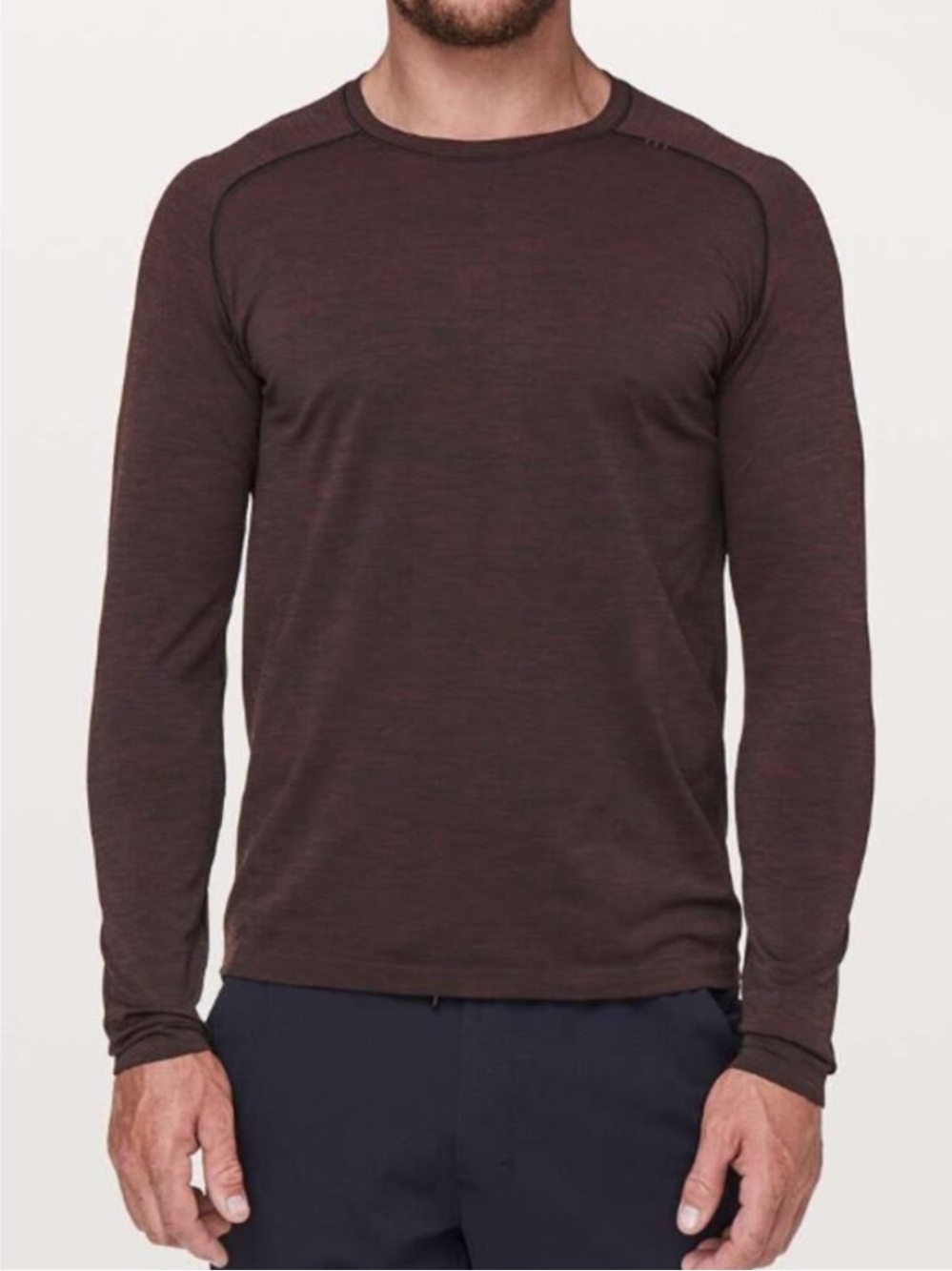 Lululemon T Shirt Mens Metal Vent Tech Long Sleeve Cassis Black Athletic Workout